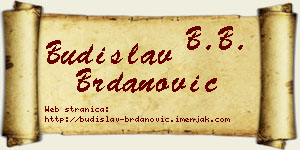 Budislav Brdanović vizit kartica